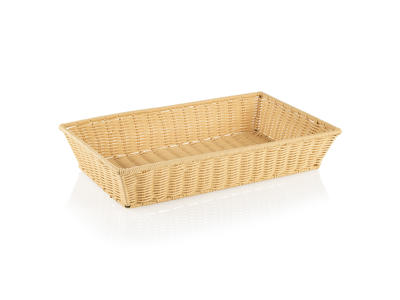 Kurv Lys Beige 1/1GN Sort 53x32,5x10 cm 