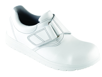 Arbejdssko m/velcro, hvid