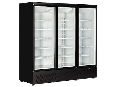 Displaykøleskab 1264 ltr 3 låger Sort/Hvid