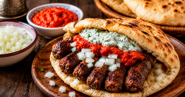 Ćevapčići & ćevapčićier med ajvar og lepinja | Balkan-opskrift